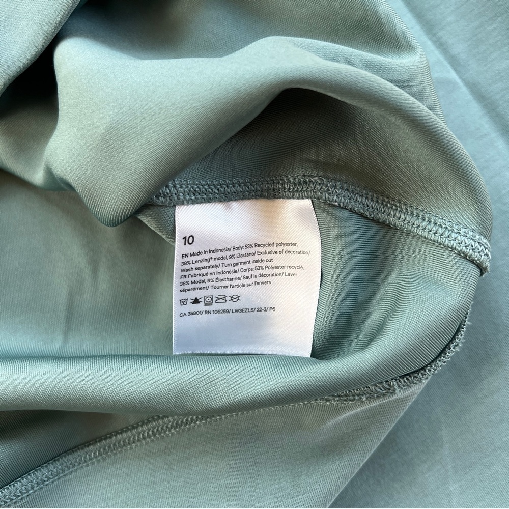 LuluLemon Perfectly Oversized Cropped Crew Softsteme Tidewater Teal - Picture 3 of 6